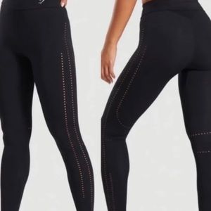 Gymshark black energy seamless laser cut leggings
